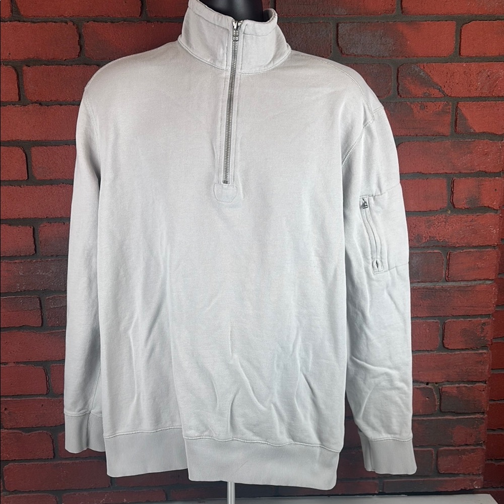 Woolrich‎ Quarter Zip Mens XL Light Grey